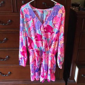 Lilly Pulitzer fanning romper size large